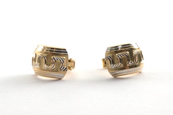 Creolen in Gelbgold mit feinem Designe – Bild 4