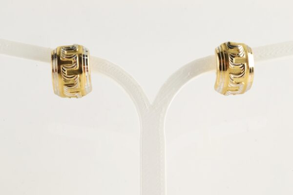 Creolen in Gelbgold mit feinem Designe – Bild 5
