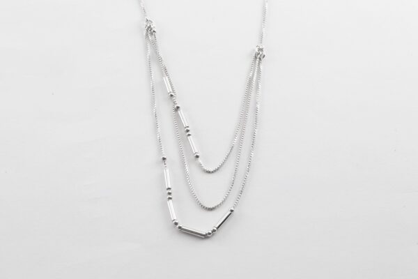 feines Collier in Sterlingsilber rhodiniert – Bild 4
