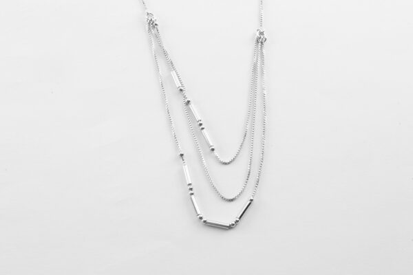 feines Collier in Sterlingsilber rhodiniert – Bild 5
