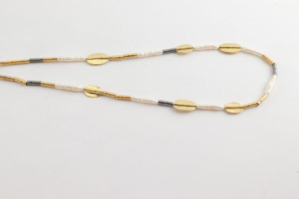feines Collier in Sterlingssilber z.T. vergoldet – Bild 3