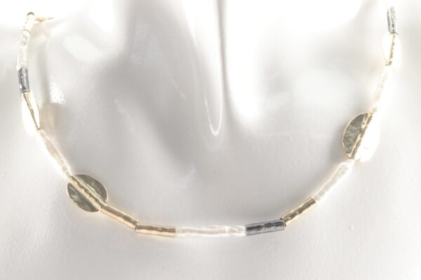 feines Collier in Sterlingssilber z.T. vergoldet – Bild 6