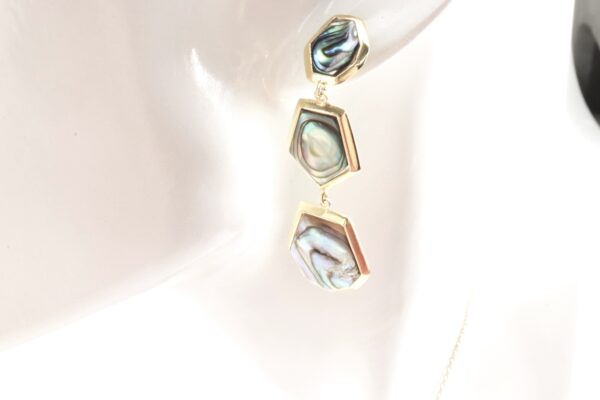 Schmuckset in Sterlingsilber vergoldet mit Abelone – Bild 7