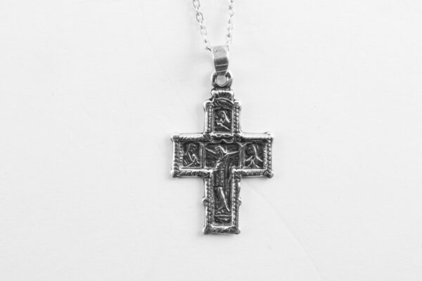 Kreuz mit Kette in Sterlingsilber – Bild 2