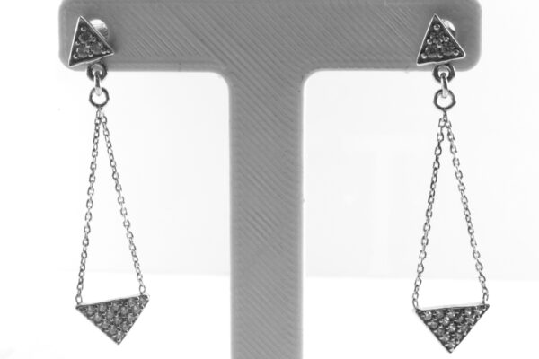 sehr schöne Ohrstecker in Sterlingsilber mit Zirkonia – Bild 4