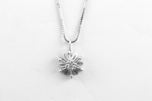 Collier in Weißgold mit Diamant – Bild 3