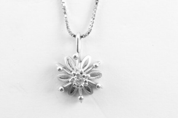 Collier in Weißgold mit Diamant – Bild 4