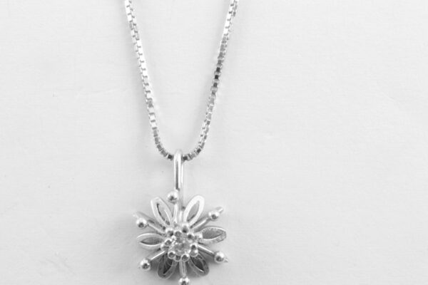 Collier in Weißgold mit Diamant – Bild 5