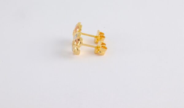 feine Ohrstecker in Gelbgold mit Bi-Color – Bild 5