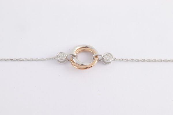 Armband in Sterlingsilber z.T. vergoldet mit Zirkonia – Bild 2