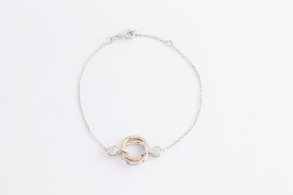 Armband in Sterlingsilber z.T. vergoldet mit Zirkonia