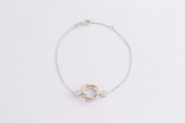 Armband in Sterlingsilber z.T. vergoldet mit Zirkonia – Bild 4
