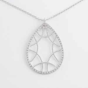 Collier in Sterlingsilber rhodiniert mit Zirkonia