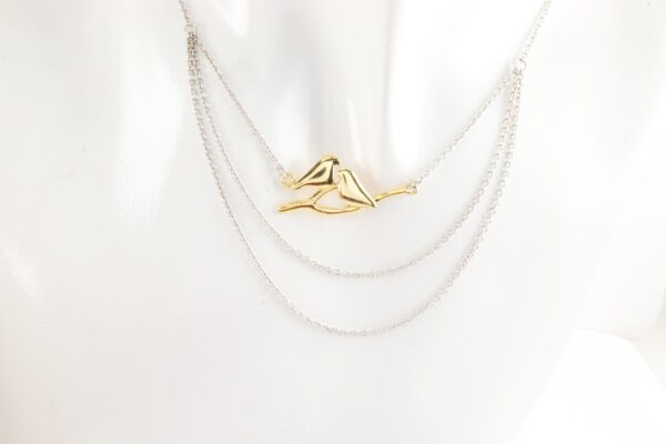 Collier in Sterlingsilber z.T. vergoldet – Bild 2