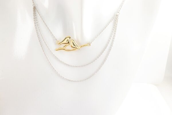 Collier in Sterlingsilber z.T. vergoldet – Bild 3