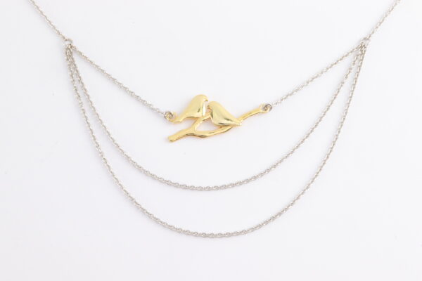 Collier in Sterlingsilber z.T. vergoldet