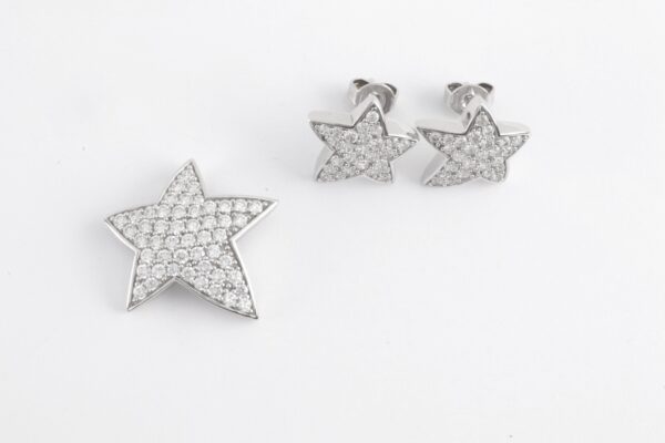 Schmuckset in Sterlingsilber mit Zirkonia