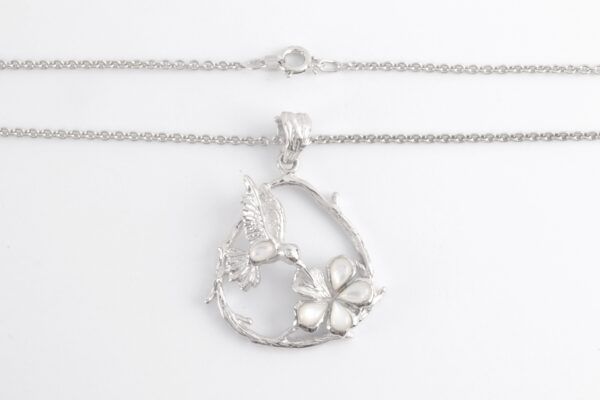 Collier in Sterlingsilber mit Perlmutt – Bild 2