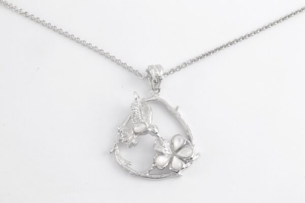 Collier in Sterlingsilber mit Perlmutt