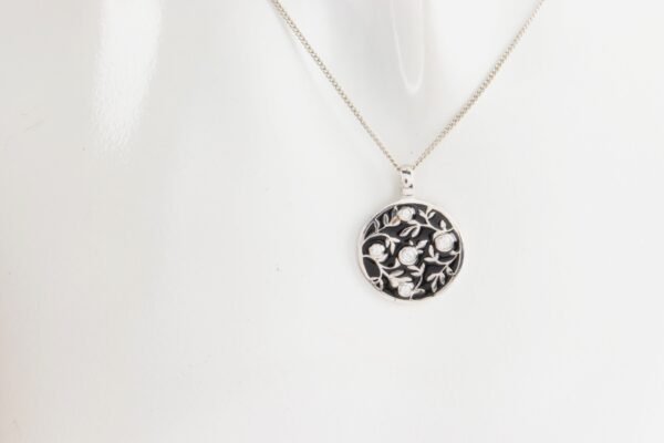 Collier in Sterlingsilber rhodiniert mit Zirkonia – Bild 2