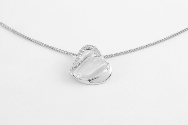 Collier Herz mit Zirkonia  in Sterlingsilber – Bild 4