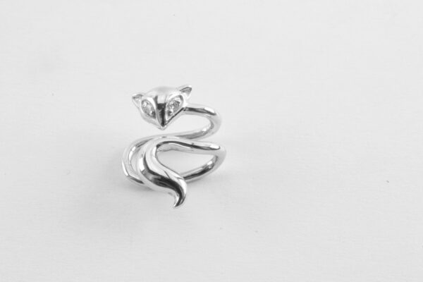Ohrspange oder auch als Nasenspange in Sterlingsilber mit Diamant