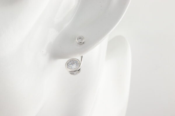 Ohrstecker in Sterlingsilber rhodiniert