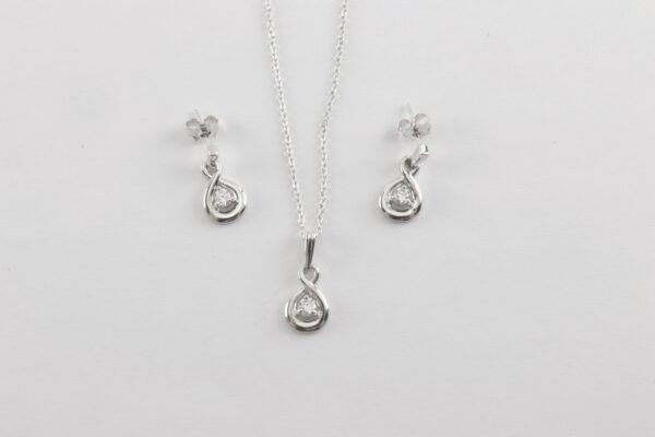 Schmuckset in Sterlingsilber mit Zirkonia – Bild 3