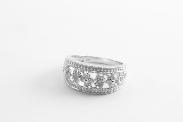 Damenring in Sterlingsilber mit Diamanten – Bild 4