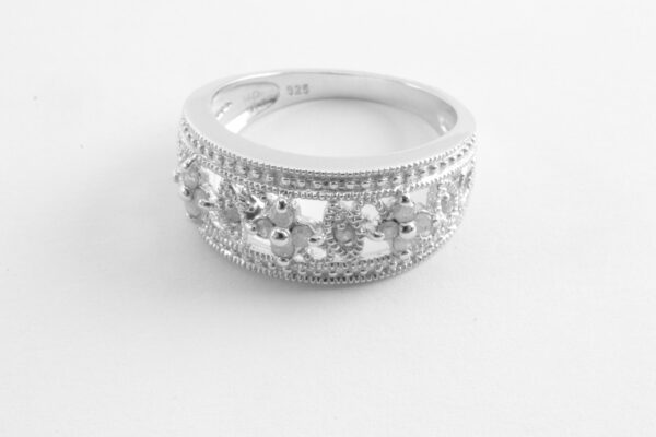 Damenring in Sterlingsilber mit Diamanten – Bild 5