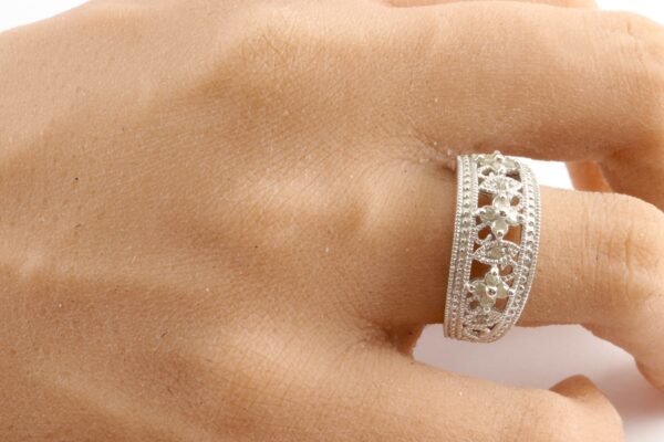 Damenring in Sterlingsilber mit Diamanten – Bild 6