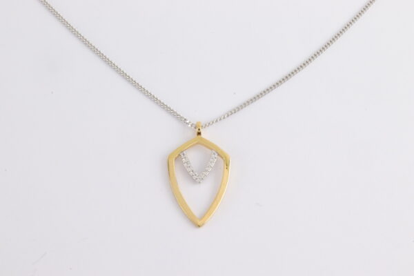 feines Collier in Sterlingsilber z.T vergoldet – Bild 6