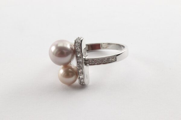 Ring in Sterlingsilber rhodiniert mit SWZ - Perlen – Bild 6