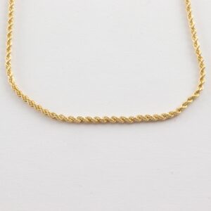 sehr schöne Goldkette gedreht und leicht diamantiert