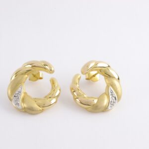 Ohrstecker in Gelbgold mit Diamanten