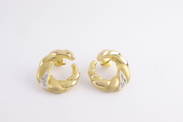 Ohrstecker in Gelbgold mit Diamanten