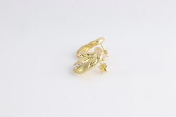 Ohrstecker in Gelbgold mit Diamanten – Bild 5