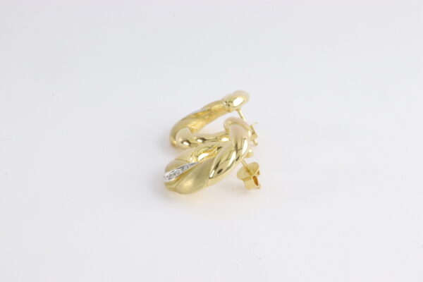 Ohrstecker in Gelbgold mit Diamanten – Bild 6