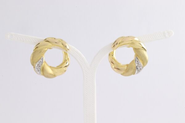 Ohrstecker in Gelbgold mit Diamanten – Bild 7