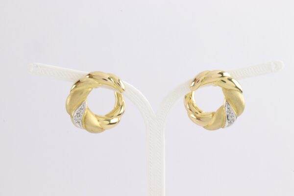 Ohrstecker in Gelbgold mit Diamanten – Bild 8