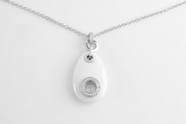 Collier in Sterlingsilber mit Weißachat – Bild 4