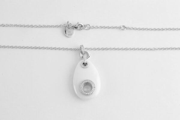 Collier in Sterlingsilber mit Weißachat – Bild 5