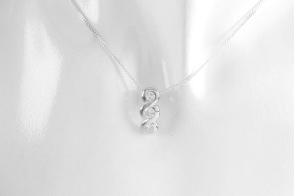 Collier in Sterlingsilber mit Zirkonia – Bild 3