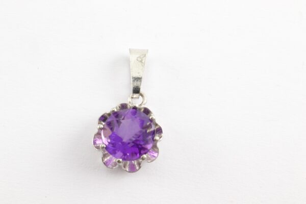 Anhänger in Silber  mit Amethyst  geschliffen – Bild 3