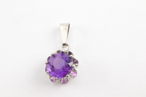 Anhänger in Silber  mit Amethyst  geschliffen
