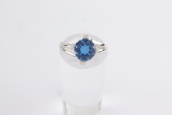 ein feiner Ring in Sterlingsilber mit geschliffenem Aquamarin – Bild 5
