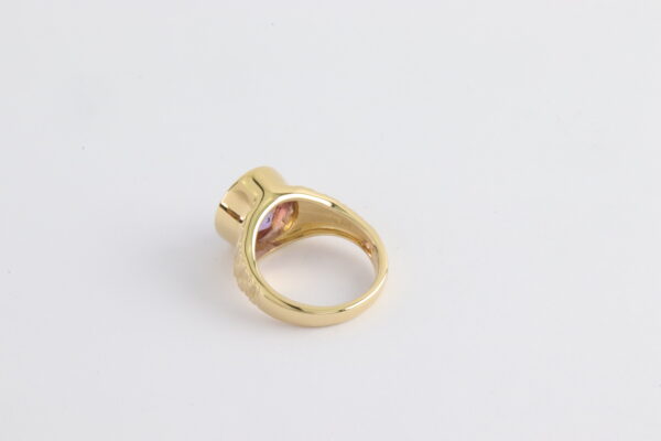 feiner Ring in Sterlingsilber vergoldet mit Amethyst – Bild 7