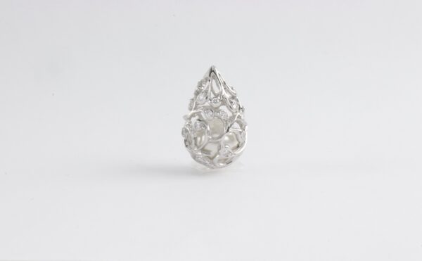 Anhänger in Sterlingsilber rhodiniert mit Zirkonia