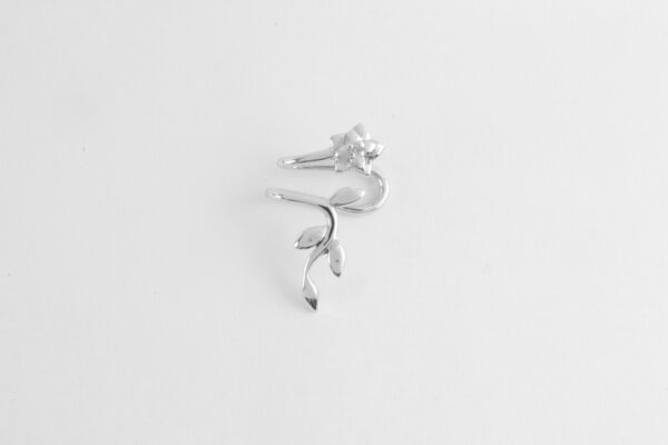 sehr schöne Ohrspange in Sterlingsilber mit Diamant – Bild 3