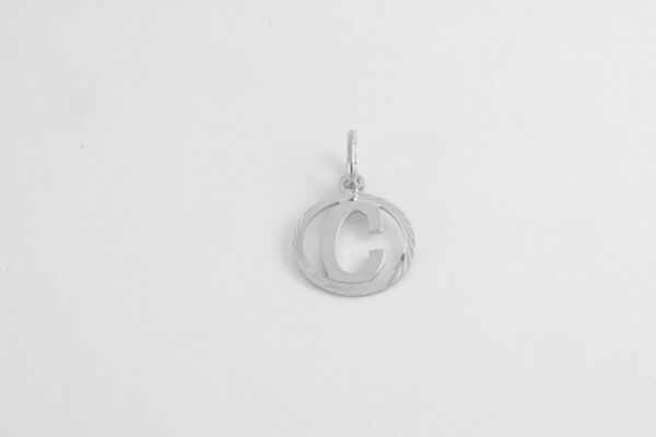 Buchstabe " C "  in Sterlingsilber rhodiniert – Bild 3
